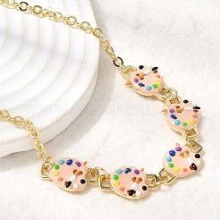 Латунь эмаль кулон ожерелья&nbsp;NJEW-B157-07G-02