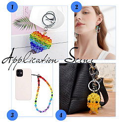 Ahadermaker® 20 нити 20 цвета стеклянные бусины нити EGLA-GA0001-05