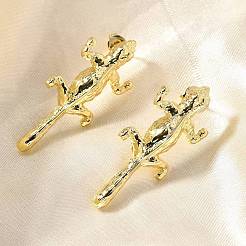 Латунь серьги EJEW-B118-02G