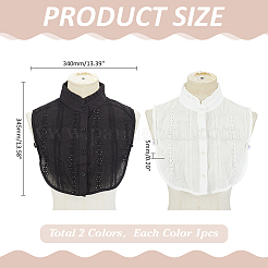 2 шт. двухцветный хлопковый воротник для рубашки&nbsp;AJEW-ME0002-08