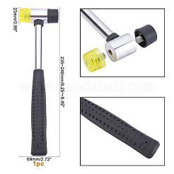 Marteaux en caoutchouc installables dans les deux sens&nbsp;TOOL-PH0017-37P-WH