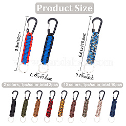 12 Stück Aluminium-Kletterkarabiner in 12 Farben&nbsp;KEYC-CP0001-03