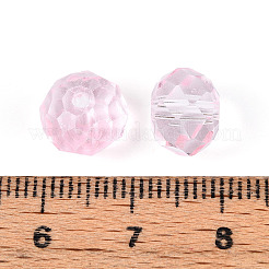 Выпечка расписные прозрачные стеклянные бусины GLAA-N011-10mm-10