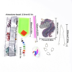 Kit di campanelli eolici con pittura diamante unicorno fai da te&nbsp;DIY-WH0246-93