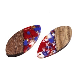 Подвески из прозрачной смолы и ореха&nbsp;RESI-T057-05F