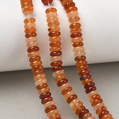 天然石カーネリアンビーズ連売り  滑らかなロンデル  6.5x2.5mm  穴：1.1mm  約167個/連  14.88''（37.8センチメートル）&nbsp;GG-CBAC08A-A04-01