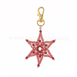 Decorazioni pendenti con perline con motivo a telaio fatto a mano&nbsp;HJEW-MZ00005-01