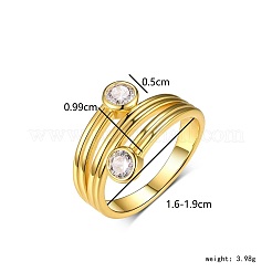 Элегантное геометрическое кольцо s925 с цирконом для женщин CC5596-1