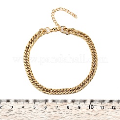 Браслеты из кубинской стали 304 для мужчин и женщин BJEW-Q038-05G