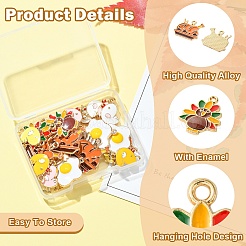 28 шт. 7 стиля подвески из сплава и эмали на тему Дня благодарения&nbsp;ENAM-YW0005-18