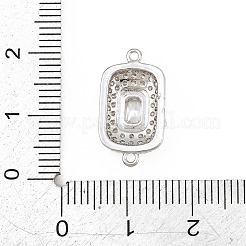 Dijes de conector de circonio cúbico micro pavé de latón&nbsp;CU-CBAAB9C-01P-02