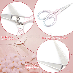 2 forbice da ricamo in acciaio inossidabile con 2 stili e fodero in similpelle&nbsp;TOOL-SC0001-38
