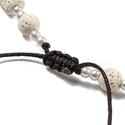 Окрашенная лавовая скала с ракушками&nbsp;NJEW-Z031-01D