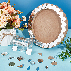 210 шт. 7 стиля стеклянной зеркальной мозаичной плитки DIY-OC0011-76