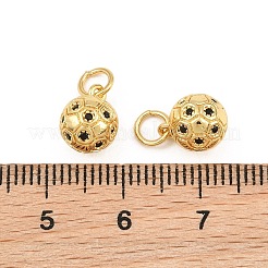 Latón micro pavé negro cubic zirconia encantos&nbsp;CU-CBA56CE-01G