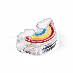 Прозрачные бусины из акриловой эмали&nbsp;X-OACR-N130-026