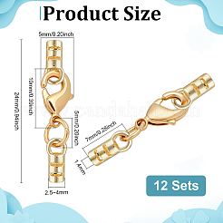12 шт. латунные наконечники для шнура&nbsp;PALLOY-PH01842