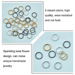 630 шт. 5-х цветные железные витые соединительные кольца IFIN-CA0001-47