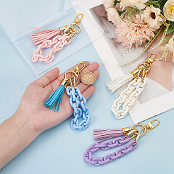 4шт ccb пластиковый и акриловый подвесной декор&nbsp;HJEW-GO00098