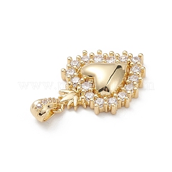 Покрытие стойки латунь микропаве прозрачные подвески из кубического циркония&nbsp;KK-L155-64G