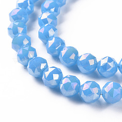 Chapelets de perles en verre électroplaqué&nbsp;EGLA-T020-10-C01
