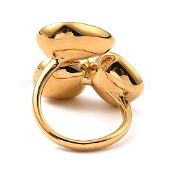 Anillos abiertos con forma de lágrima y vidrio cuadrado&nbsp;RJEW-G289-01G-08