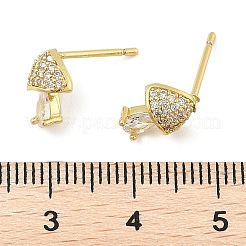 Серьги-гвоздики из циркония&nbsp;EJEW-R016-26G-13