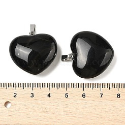 Anhänger aus natürlichem schwarzem Achat (gefärbt und erhitzt)&nbsp;G-A249-04B-02P
