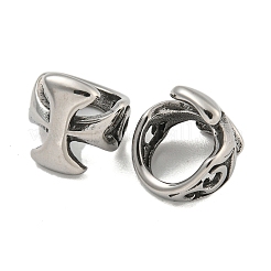 Бусины из хирургической нержавеющей стали 316 с большими отверстиями STAS-Q326-07AS-02