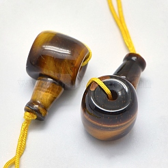 Натуральный тигр глаз 3 дыра гуру бисер&nbsp;X-G-K208-02-A-14