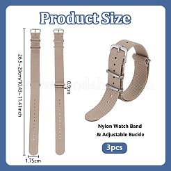 3 correa de reloj de nailon&nbsp;AJEW-OC0015-63C
