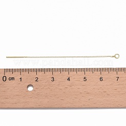 925スターリングシルバースタンドピアスパーツ  スタンプ925個付き  ゴールドカラー  70~72mm  穴：1.5mm  ピン：0.6mm&nbsp;X-STER-G022-04G