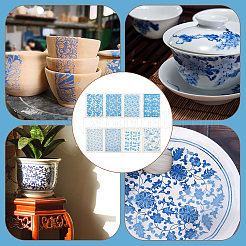 8 лист 8-х стилей бумажных керамических наклеек DIY-BC0012-05A