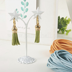 60 ярд двухцветного плоского шнура из искусственной замши LW-TA0001-02