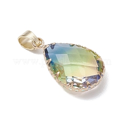 Подвески из стекла градиентного цвета k9 с имитацией турмалина&nbsp;PALLOY-JF03454