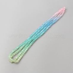 Светящиеся в темноте матовые прозрачные стеклянные бусины GLAA-WH0036-25G