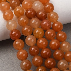 Chapelets de perle d'aventurine rouge naturel&nbsp;G-G735-39-8mm
