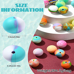 Круглые силиконовые фокусные бусины SIL-CJC0001-11A