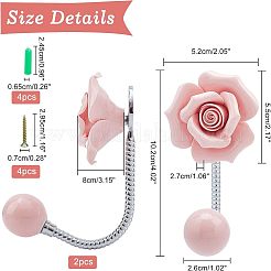 Фарфоровый 3d цветок керамический настенный крючок FIND-WH0040-63