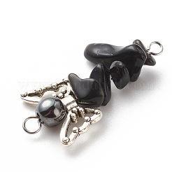 Подвески из бисера из натуральной смешанной каменной крошки PALLOY-JF01708