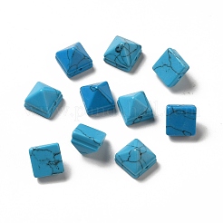 天然および合成混合石ビーズ  ファセットカットピラミッドビーズ  9x10x10mm  穴：1.2mm&nbsp;G-G997-F