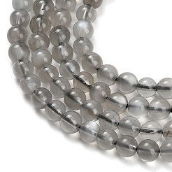 Натуральный черный лунный камень бисер пряди&nbsp;G-L631-A05-4mm