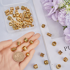 60шт 6 стиля европейские бусины из сплава в тибетском стиле TIBEB-SP0001-08