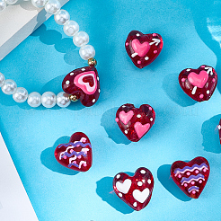 10шт 5 цвета бусины с эмалью лэмпворк ручной работы LAMP-PA0001-05