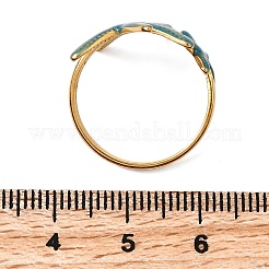 Anillos de puño esmaltados de acero inoxidable 304&nbsp;RJEW-S650-06G-B