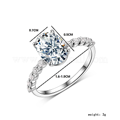 925 перстень из стерлингового серебра с микропаве из кубических цирконий для женщин KK5003-2