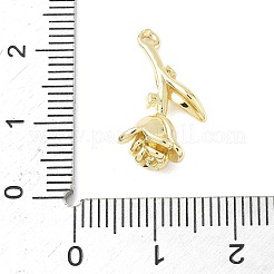 Pendenti in zirconi cubici trasparenti in micro pavè di ottone&nbsp;KK-Z106-01G-03