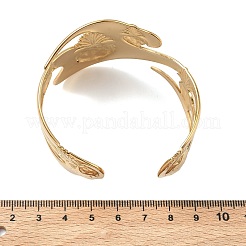 Bracelets manchettes ouverts en acier inoxydable 304 pour femmes&nbsp;BJEW-F542-02G