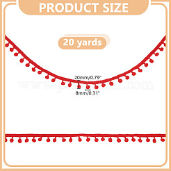 Полиэстеровый помпон шарик кисточка кружевная лента DIY-WH0683-63A