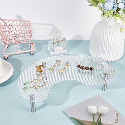 Прозрачный акриловый декоративный поднос на ножке DIY-WH0430-140B